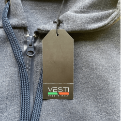 Felpa con zip e cappuccio Vesti